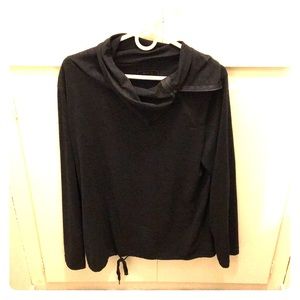 Forever 21 Zippered Shawl Collar Long Sleeve Shirt